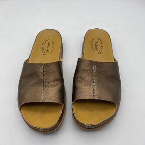 KORK-EASE Tutsi Slides Comfort Sandals Size 8 Metallic Bronze